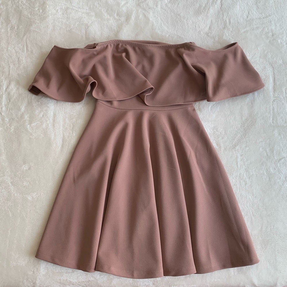 Strapless Ruffle Pleated Dress